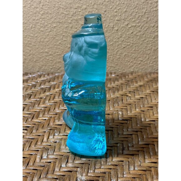 Vintage Viking  Glass Frosted Clown Figurine In Blue - Picture 2 of 8